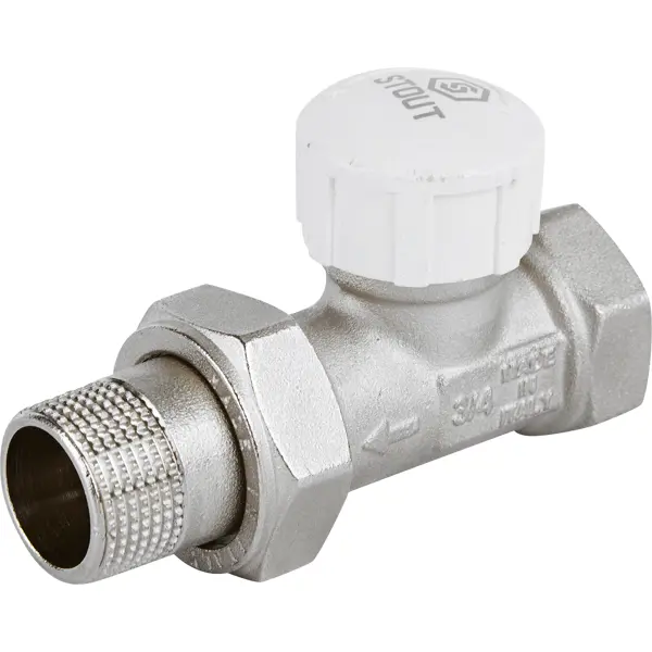 Термостатический клапан Stout SVT-0003-000020 3/4 прямое подключение svt 0004 000020 stout клапан термостатический угловой 3 4