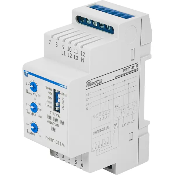 Реле контроля напряжения трехфазное РНПП-311M датчик контроля уровня для реле контроля уровня ebr 1 2 orbis