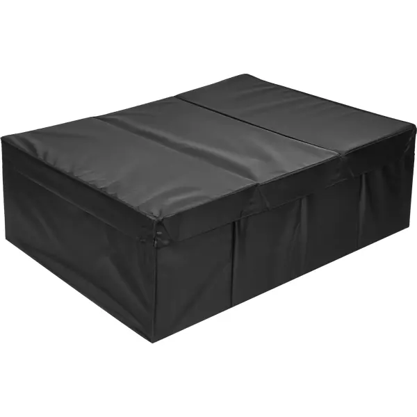 Короб для хранения с крышкой полиэстер 39x55x18 см черный контейнер складной с крышкой доляна коста 500 мл 16×10×6 см розовый