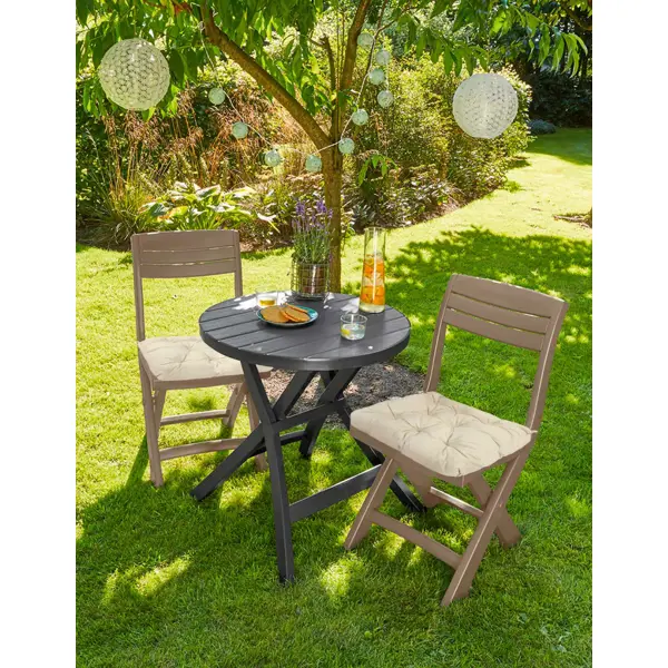 фото Подушка для садовой мебели linen way 44x44 см цвет кремовый
