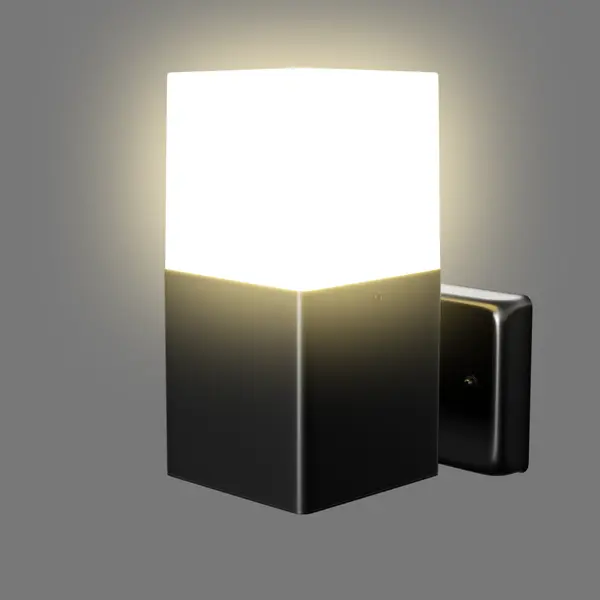 Светильник настенный уличный 15 Вт IP44 цвет черный светодиодный светильник армстронг ip30 180° 595x595x50 40 ватт pld 526