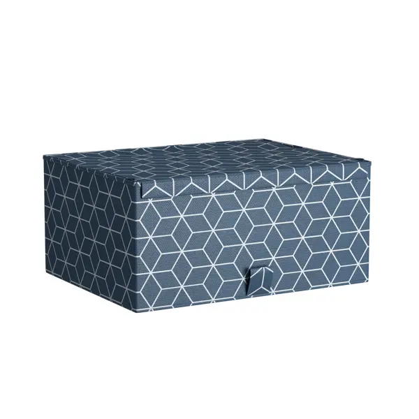 Короб для хранения Spaceo 16.5x36x28 см полиэстер цвет синий сумка клатч на магните длинная цепь синий