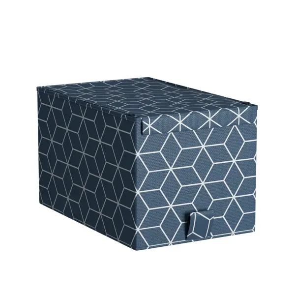 Короб для хранения Spaceo 16.5x18x28 см полиэстер цвет синий короб spaceo kub 15x15x31 см 6 31 л полиэстер черно белый