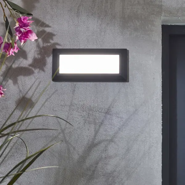 фото Светильник светодиодный inspire «bronson» 60 вт ip44 цвет серый накладной