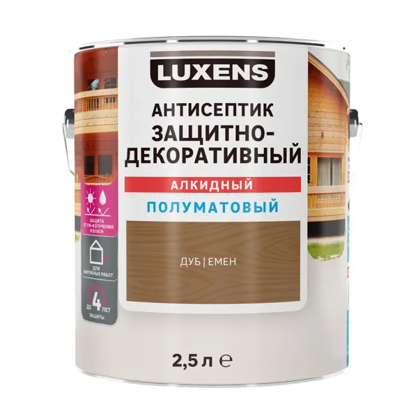 фото Антисептик luxens полуматовый дуб 2.5 л