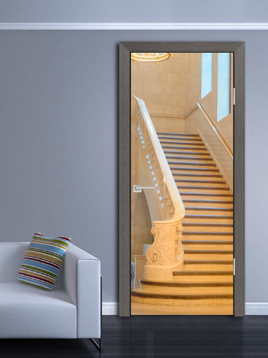 Изящная лесенка. Окна для лестницы 545/95. Интерьерная декоративная наклейка на дверь на КАЗАНЬЭКСПРЕСС. Лестница 80 см удобно ли.