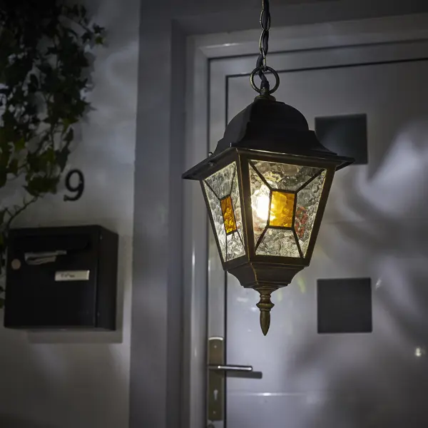фото Подвесной светильник уличный inspire chester 1xe27х100 вт, декоративное стекло, ip44