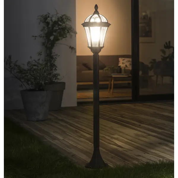 Столб уличный Inspire Jaipur под лампу 111 см цвет коричневый столб уличный inspire travis 100 см