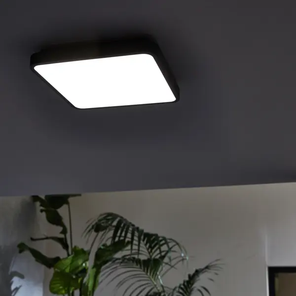 Светильник потолочный Inspire Ponoca 1200 Лм 4000 К IP44, цвет черный светильник inspire lakko 56 см 1000 лм 4000 к ip44 серый нейтральный белый свет