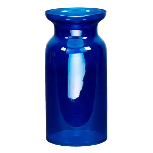 фото Ваза ультрамариновое стекло цвет синий 25 см без бренда