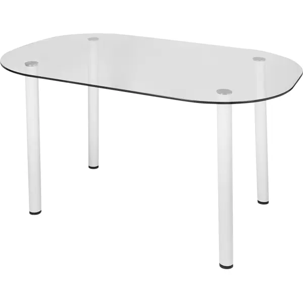 Стол кухонный Delinia Тулуза 119x75 см овал стекло цвет белый стул кухонный белый скандинавия rh 7008t