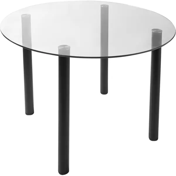 Стол кухонный Delinia Версаль 90x90 см круг стекло цвет черный круглая кухонный ершик tescoma