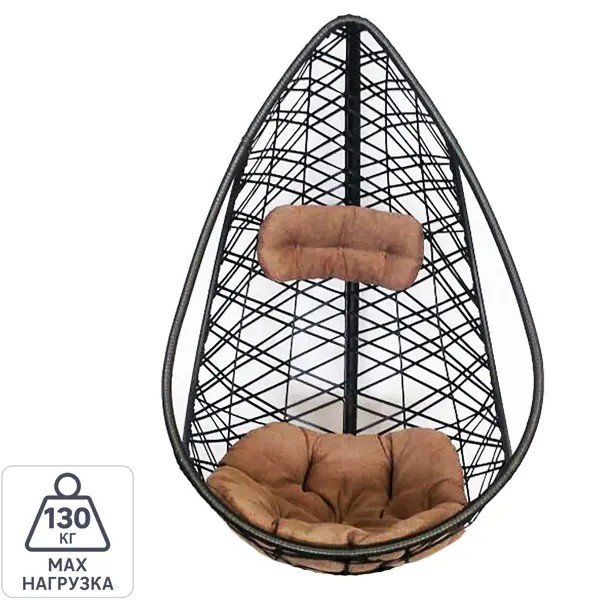 Кресло подвесное «Кения», цвет коричневый (без опоры) виброизолирующие опоры dantherm
