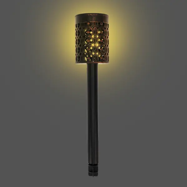 фото Светильник в грунт lamper «арабеска» на солнечных батареях 8.1 см цвет черный нейтральный белый свет