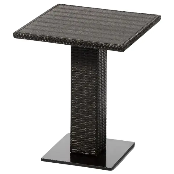 Стол садовый квадратный GS016 70x70x72 см искусственный ротанг черный консольный стол в стиле мексиканского соснового дерева corona 80x43x78 см