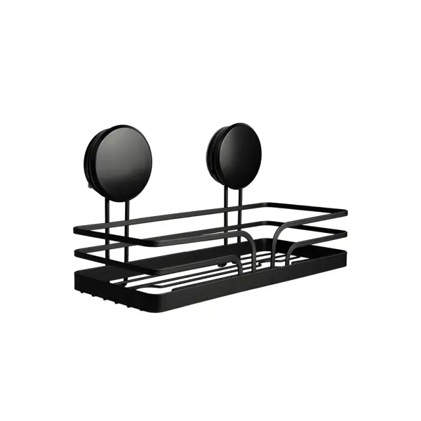 Полка для ванной Аквалиния W8002-1 12.5x15.5x26.5 см металл цвет черный полка малая короткая lemax 10 5x15 4x20 см цвет черный