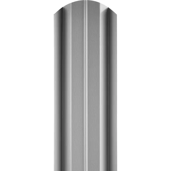 фото Штакетник фигурный металлический pe 7024 0.45 мм 1.8 м мокрый асфальт без бренда
