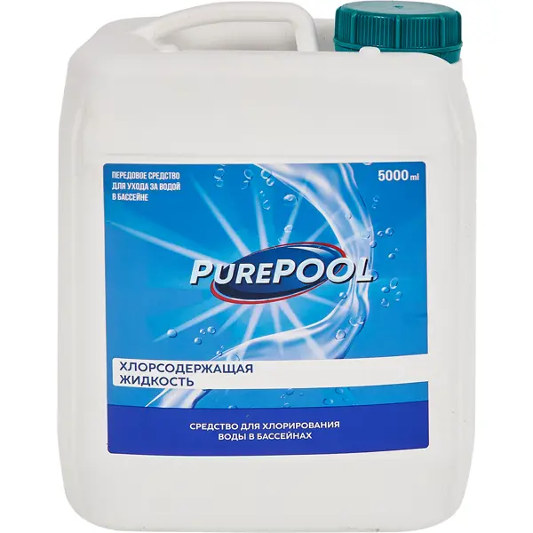 Средство PurePool для хлорирования воды в бассейне 5л максисан для дезинфекции воды в бассейне 60 таб