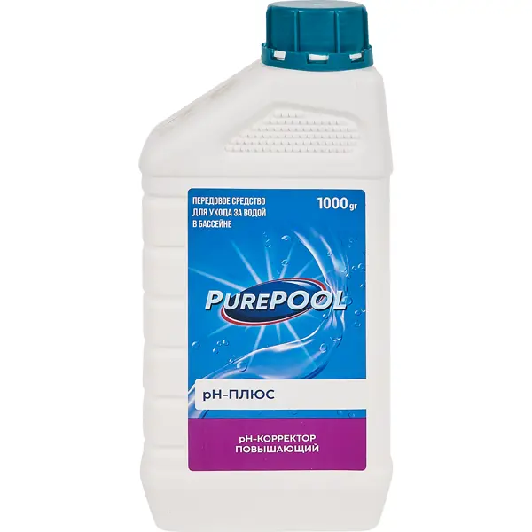 Средство PurePool для повышения кислотности воды в бассейне 1л средство purepool от известковых отложений бассейна 0 75л