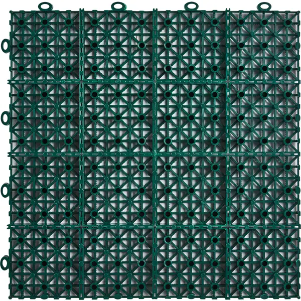 Модульное покрытие Pol Plast 30х30х1,1см 9 шт 0.81м² цвет зеленый пленка для теплиц многолетняя 120 мкм 6х22м зеленый арт 25032023204
