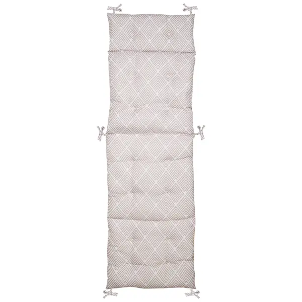 Подушка для садовой мебели 180x55 см цвет бежево-белый подушка на сиденье 45x45 см бежево белый