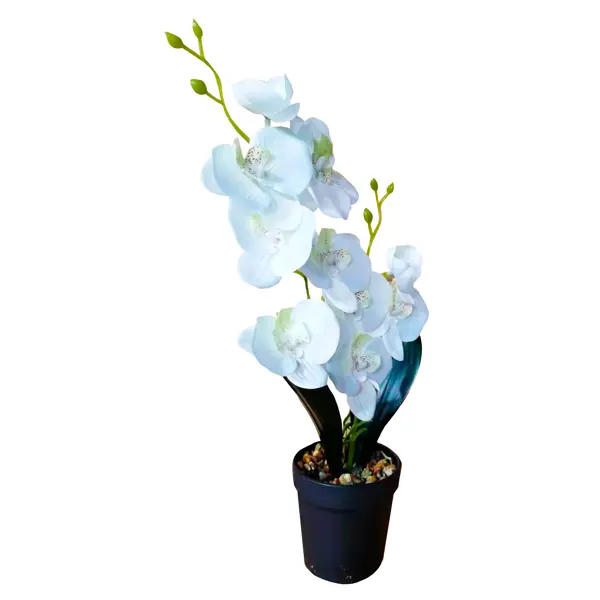 фото Искусственное растение орхидея 40x39.5 см пвх цвет белый без бренда