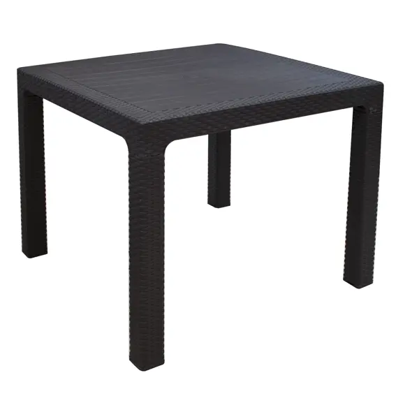 Стол садовый квадратный Rattan 90x90x75 см полипропилен шоколад кресло качалка ns rattan mavi 70х120х90