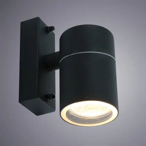 фото Настенный светильник уличный «mistero» 1хgu10х35 вт ip44 цвет чёрный металлик arte lamp