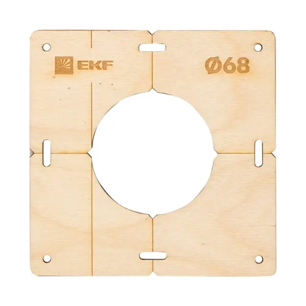 Шаблон для подрозетников EKF d 68 мм 1 пост шаблон для групповых отверстий ekf