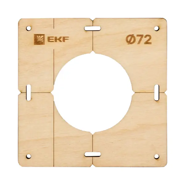 Шаблон для подрозетников EKF d 72 мм 1 пост шаблон для подрозетников ekf d 68 мм 2 поста