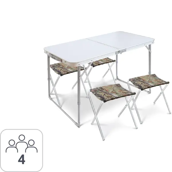Набор садовой мебели для обеда ССТ-К2/1 металл коричневый/серый: стол и 4 стула набор складной турист 4 предмета