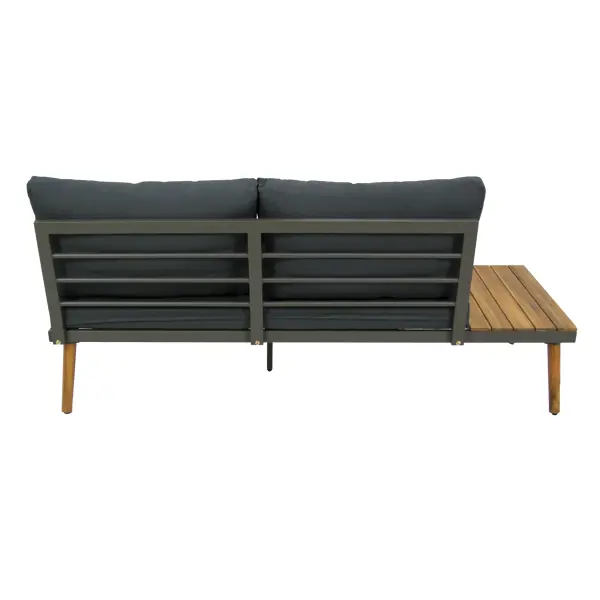 фото Набор мебели лаин gs010 алюминий цвет серо-бежевый стол диван угловой элемент без бренда