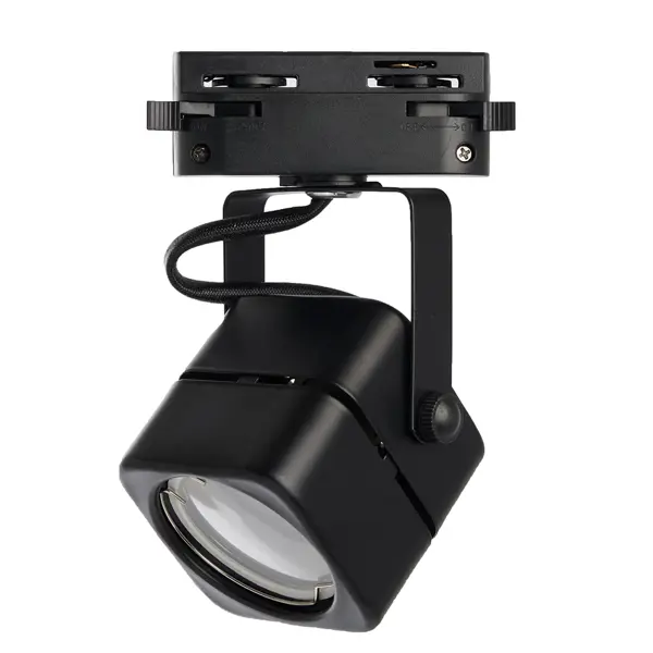 Трековый светильник Feron AL190 под лампу 50 Вт однофазный 3 м² цвет черный лампочка feron 25926