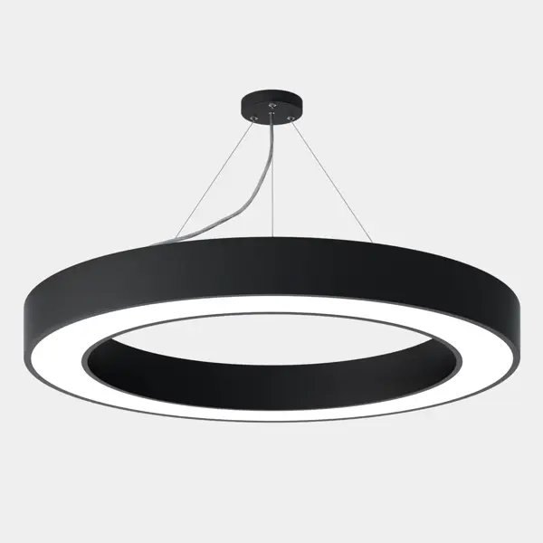 фото Светильник подвесной светодиодный «geometria» ring 5 м² нейтральный белый свет цвет черный без бренда