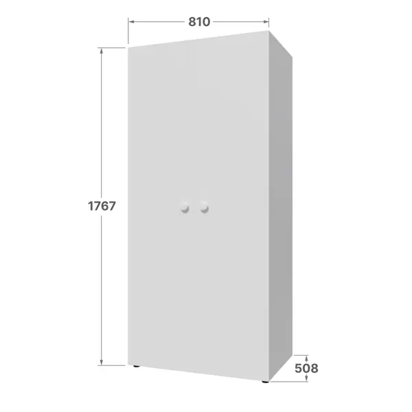 Шкаф распашной с 2 дверями Белое солнце 176.7x81x50.8 см ЛДСП цвет белый полотенцедержатель с полкой 40x16x12 см белый