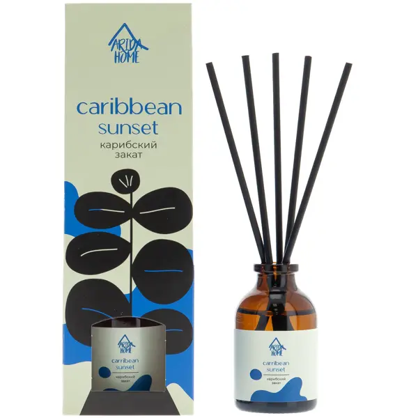 Ароматический диффузор Arida Home Карибский закат 30 мл свечи чайные рcm ароматизированные карибский кокос 9 шт