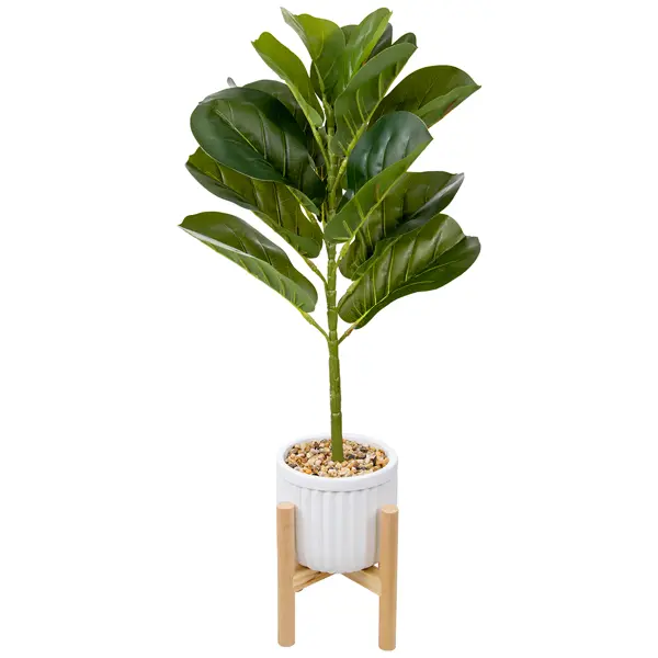 фото Искусственное растение фикус 70x14.5 см пластик без бренда