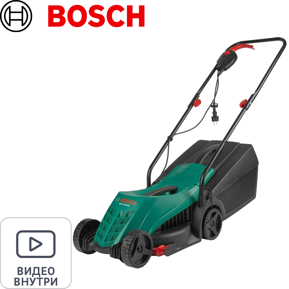 Газонокосилка электрическая BOSCH Rotak 320 ER 1200 Вт 32 см по цене 11132  ₽/шт. купить в Воронеже в интернет-магазине Леруа Мерлен