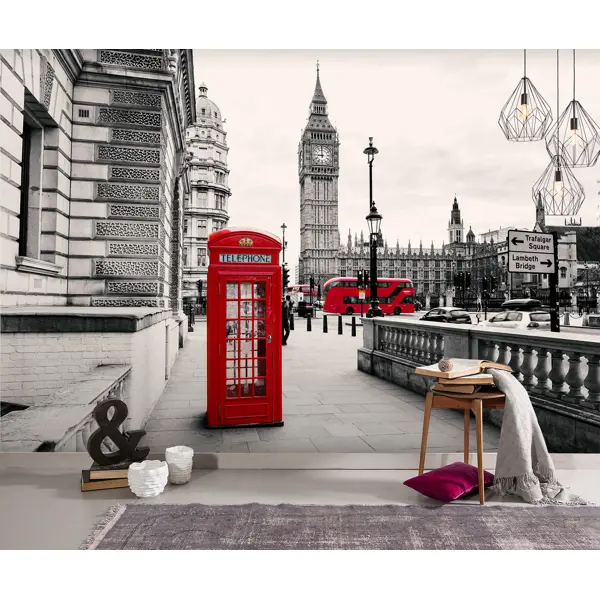 Лондон красная телефонная будка и Биг Бен. Биг Бен и телефонная будка.