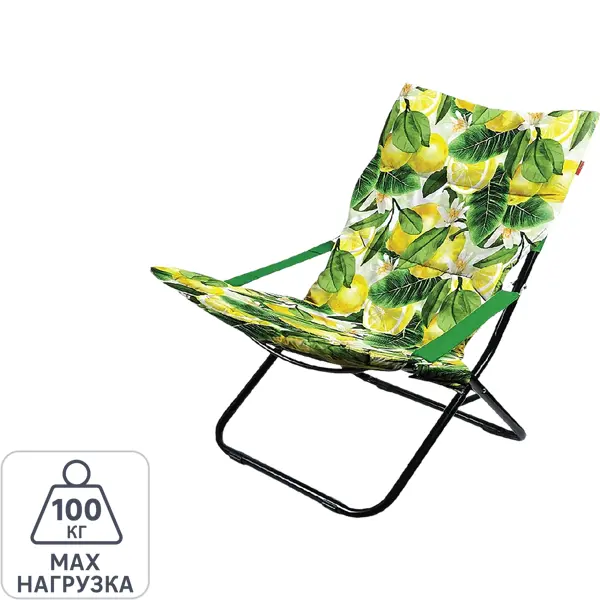 Кресло-шезлонг Nika Haushalt HHK4Р/L складное 86x64 см металл принт с лимонами кресло складное 50х50х75 см зеленое тропические листья ткань водоотталкивающая с карманом 100 кг nika кс1 2