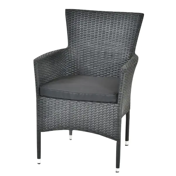 фото Садовое кресло с подушкой аскер gs015 61х56х87 см черный без бренда