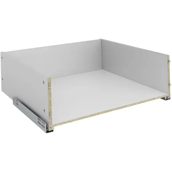 Выдвижной ящик для шкафа с мягким закрыванием 55.2x51.1x17.7 см ЛДСП цвет серый разделители в ящик тележки и шкафа сорокин