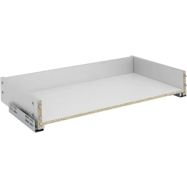 Выдвижной ящик для шкафа с мягким закрыванием 55.2x31.1x8.1 см ЛДСП цвет серый выдвижной ящик для шкафа с мягким закрыванием 55 2x51 1x17 7 см лдсп серый