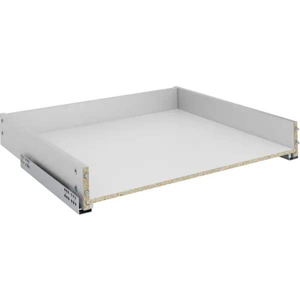 Выдвижной ящик для шкафа с мягким закрыванием 55.2x51.1x8.1 см ЛДСП цвет серый разделители в ящик тележки и шкафа сорокин