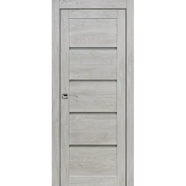 Дверь межкомнатная остекленная без замка и петель в комплекте Тренд горизонтальный 80x200 см Hardflex цвет серый