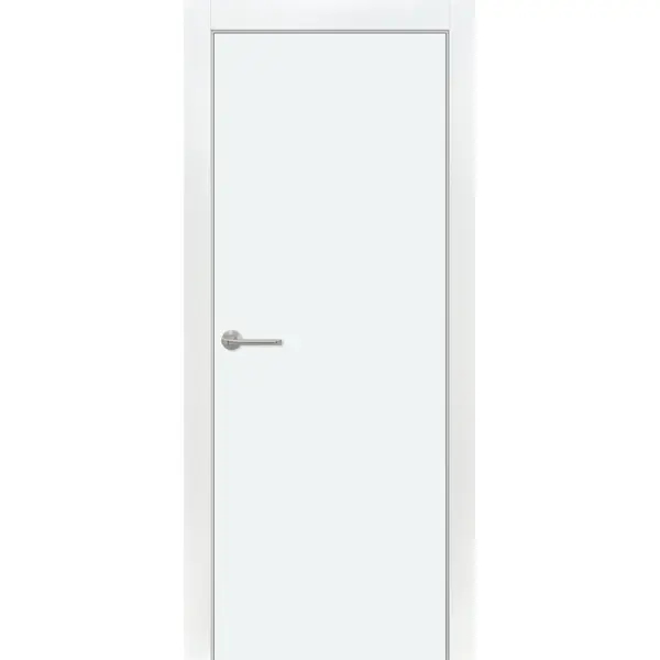 Дверь межкомнатная глухая без замка и петель в комплекте 80x200 см финиш-бумага цвет белый
