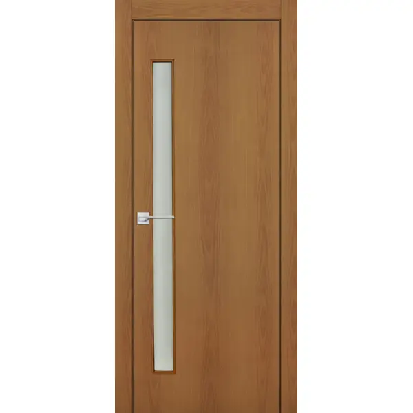 Дверь межкомнатная остекленная без замка и петель в комплекте 90x200 см финиш-бумага цвет миланский орех