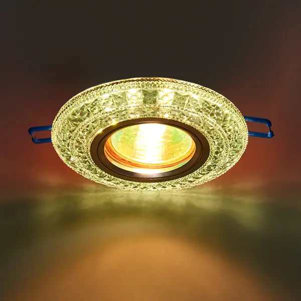 фото Светильник точечный встраиваемый elektrostandard «teramo» с led-подсветкой под отверстие 60 мм, 1 м², цвет прозрачный