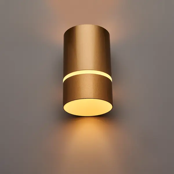 фото Светильник точечный накладной novotech over elina 370734, 2.5 м², цвет золотой