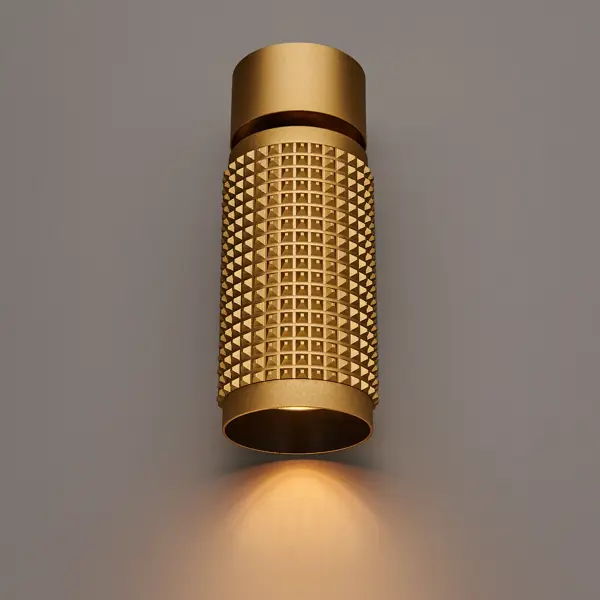 фото Светильник точечный накладной novotech over mais 370753, 2.5 м², цвет золотой